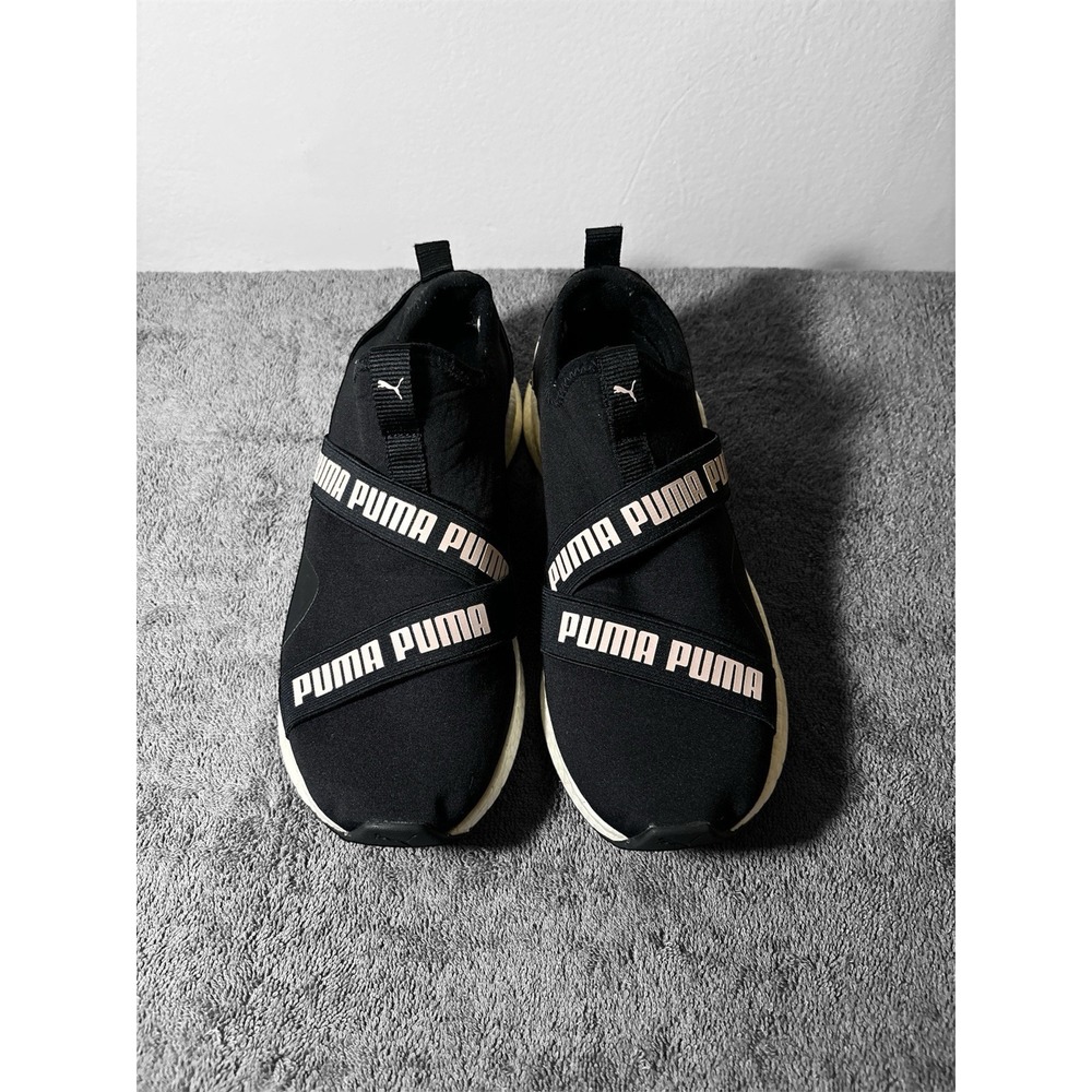 PUMA Unisex Black Athletic Slip-On Sneakers US 7.5